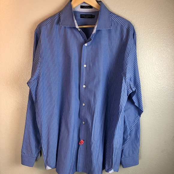 Daniel Cremieux Other - Daniel Cremieux Blue Pinstriped Button Down XL